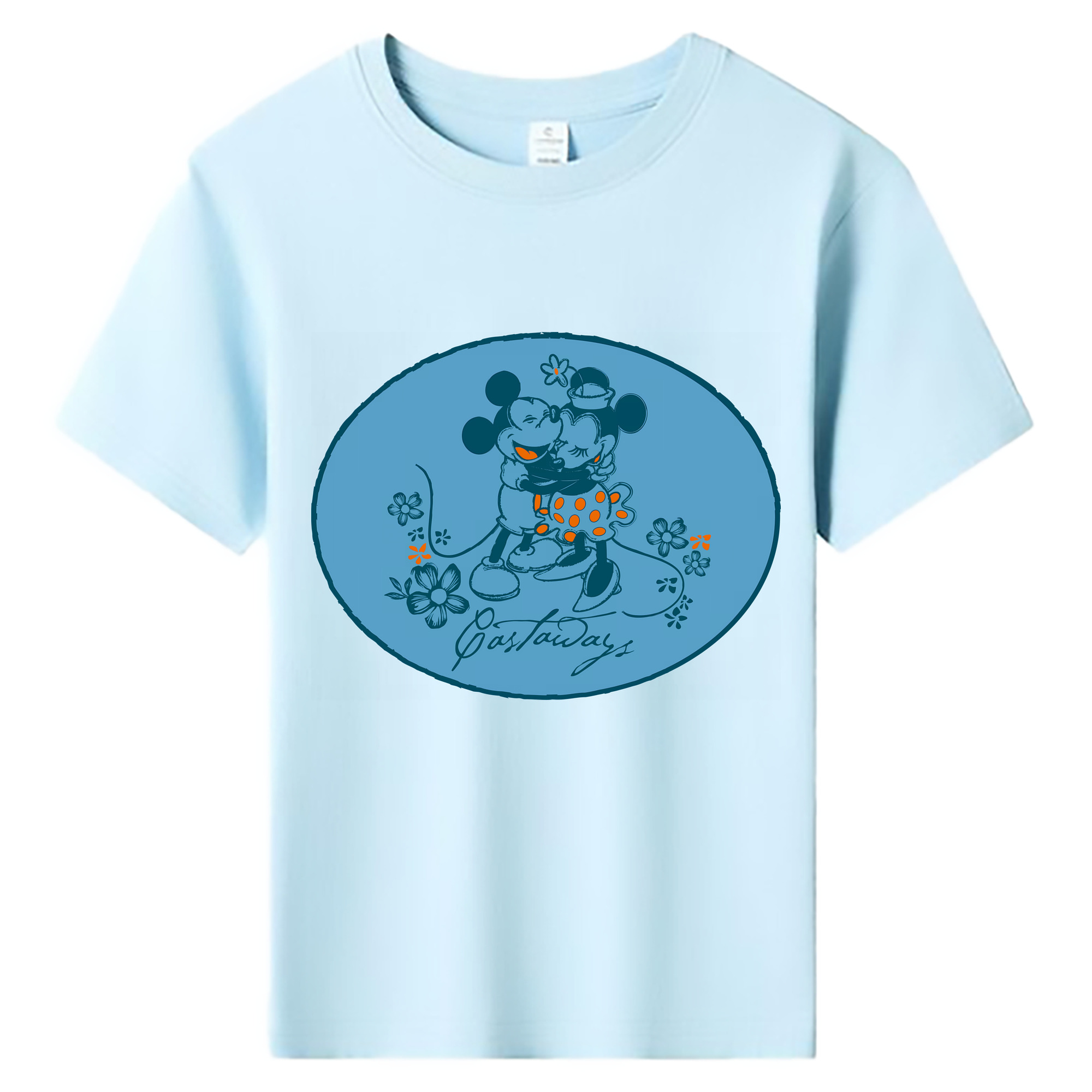 （画像用） ミッキーマウス Mickey Mouse 綿100％キッズTシャツ（フロントプリント）